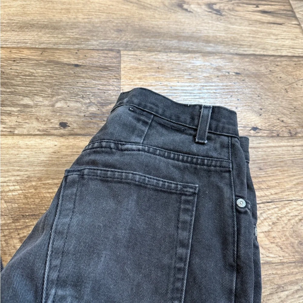 Vintage 90s Faded Black High Waisted Slim Leg Jeans - Picture 4 of 8